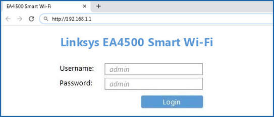 Linksys ea4500 smart wifi admin password change linksys router login